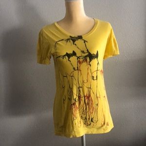 Supermaggie Yellow Horse Sketch Tee